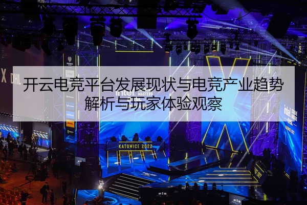 开云电竞平台发展现状与电竞产业趋势解析与玩家体验观察